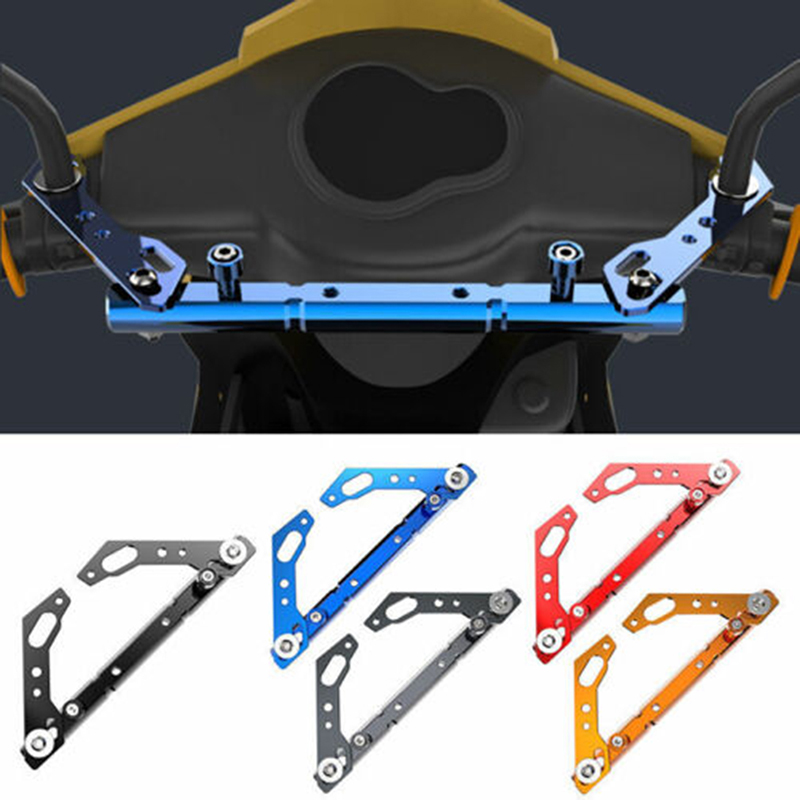 Mirror Extender Bar - Asiento de espejo rojo para motocicleta,