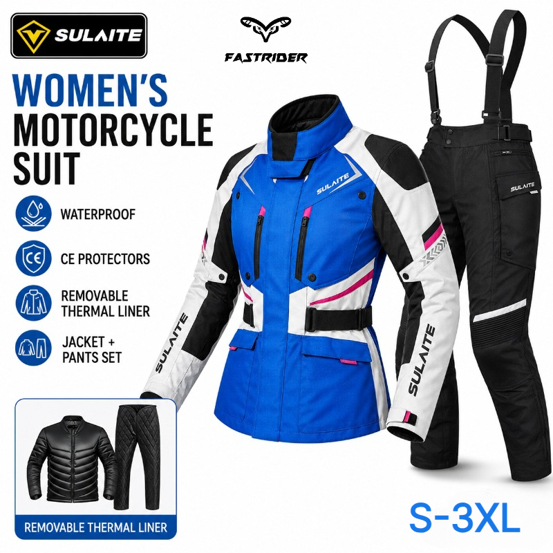 Motorcycle Gear Jacket And Pants - Traje de Motociclismo para Mujer, Impermeable,