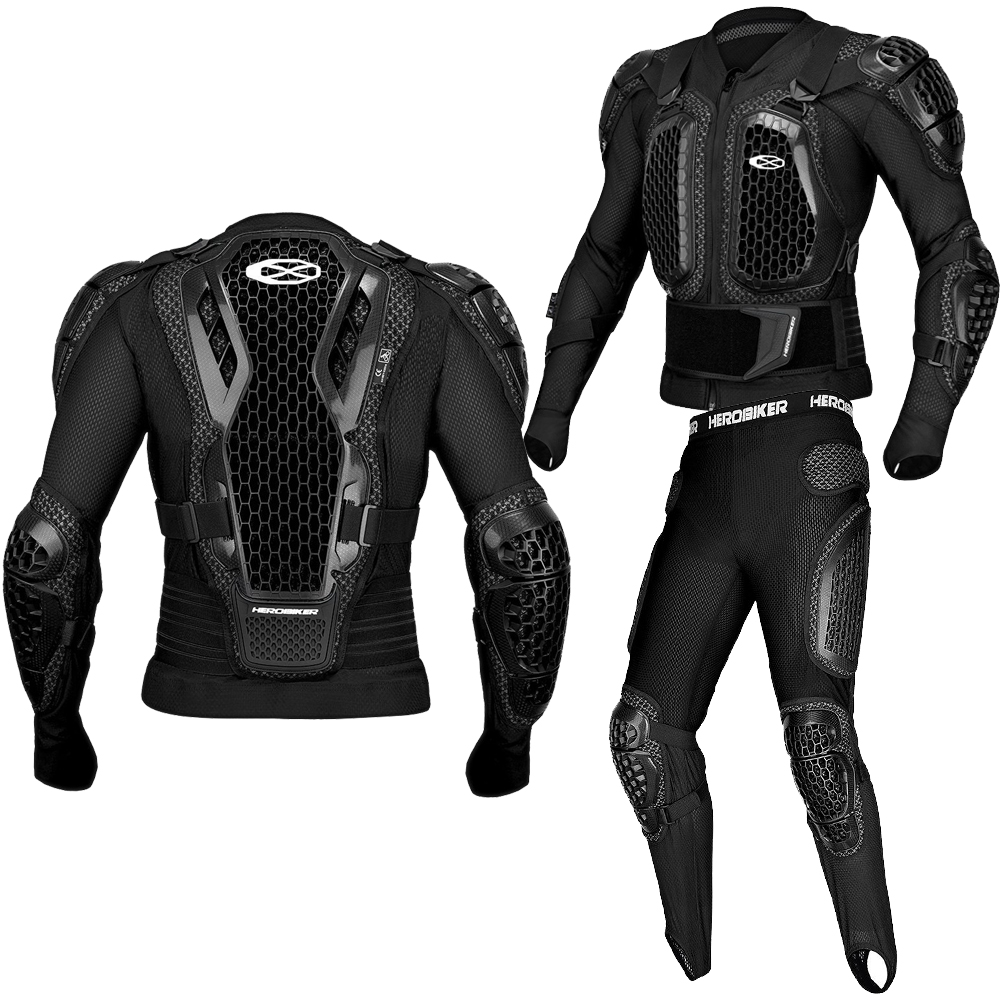 Motorcycle Gear Jacket And Pants - Armadura de Motocross Todoterreno, Protección Anticaídas