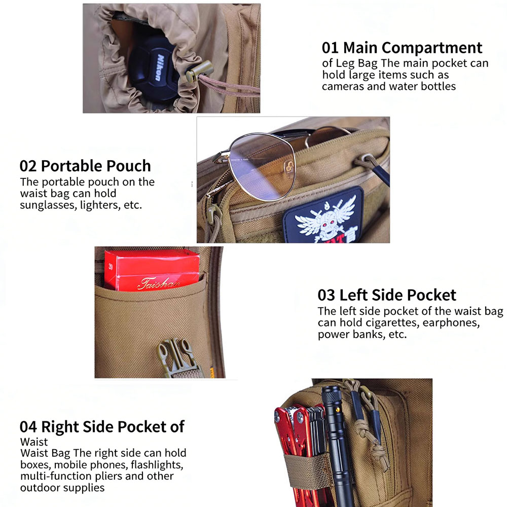Bolsa táctica para pierna, riñ - Motorcycle Gear Travel Bag reseña y precio