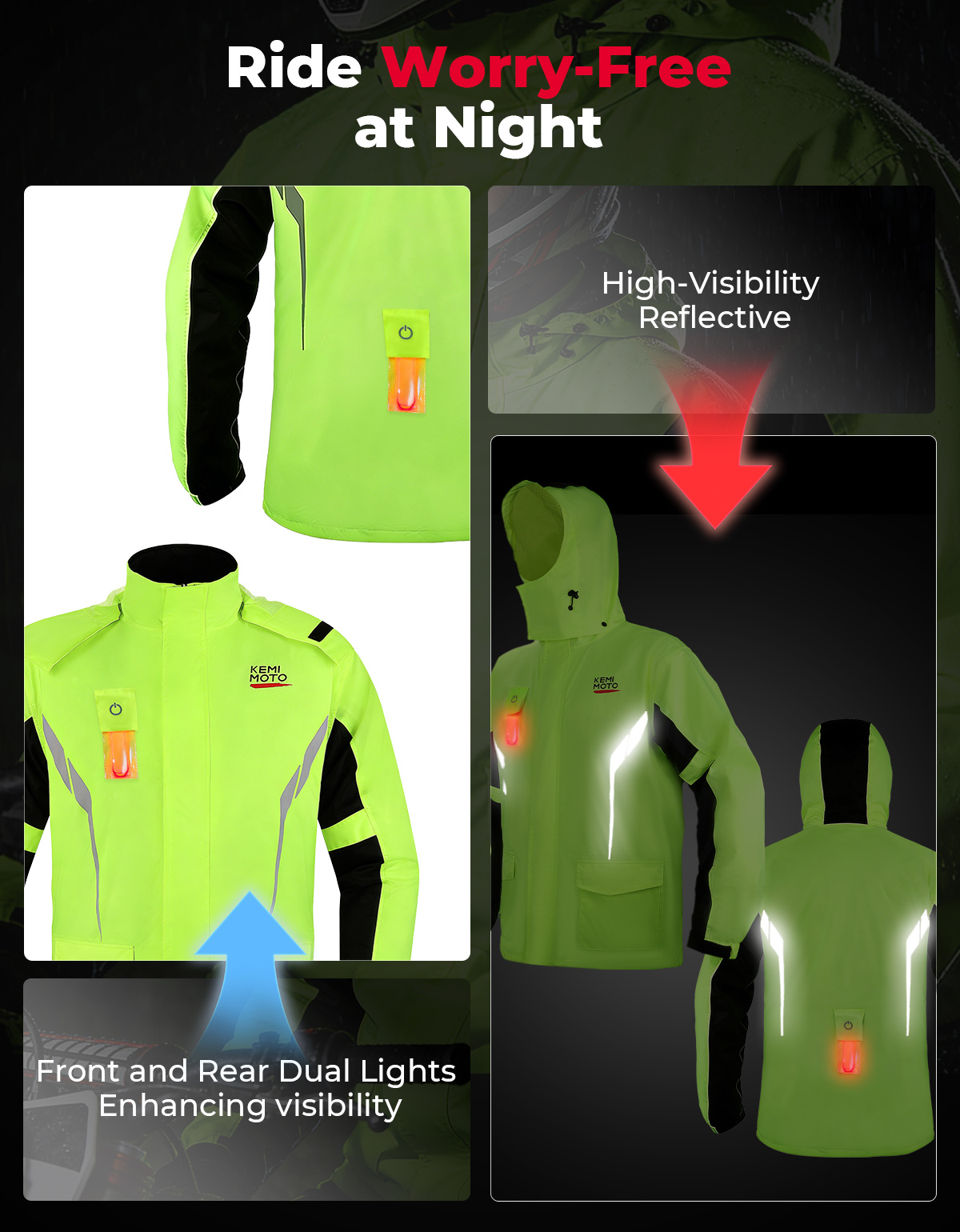 KEMIMOTO Conjunto de impermeab - Motorcycle Gear Jacket And Pants reseña y precio